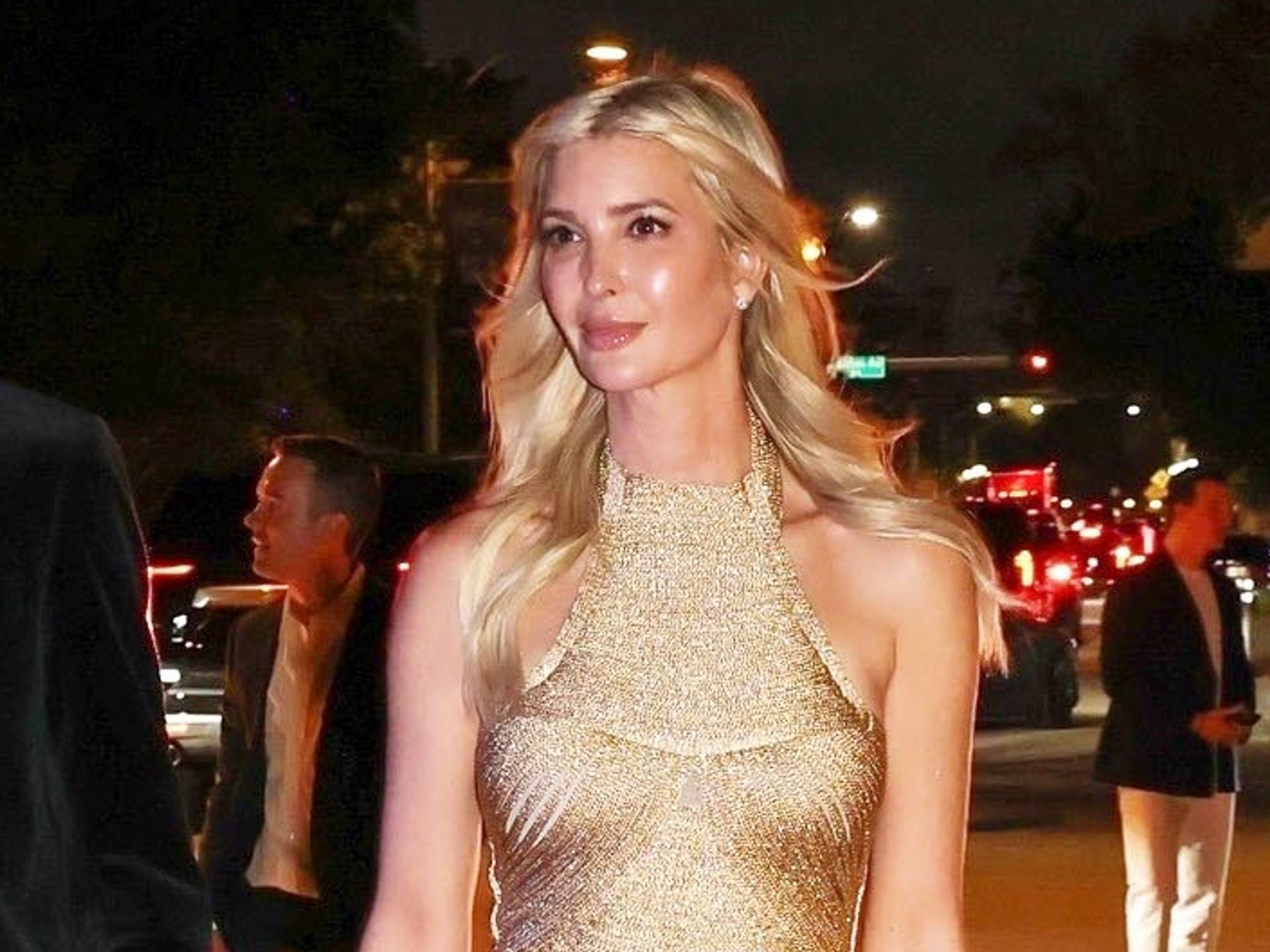 Ivanka Trump turns heads in gold minidress and crop top set at Miami F1  weekend