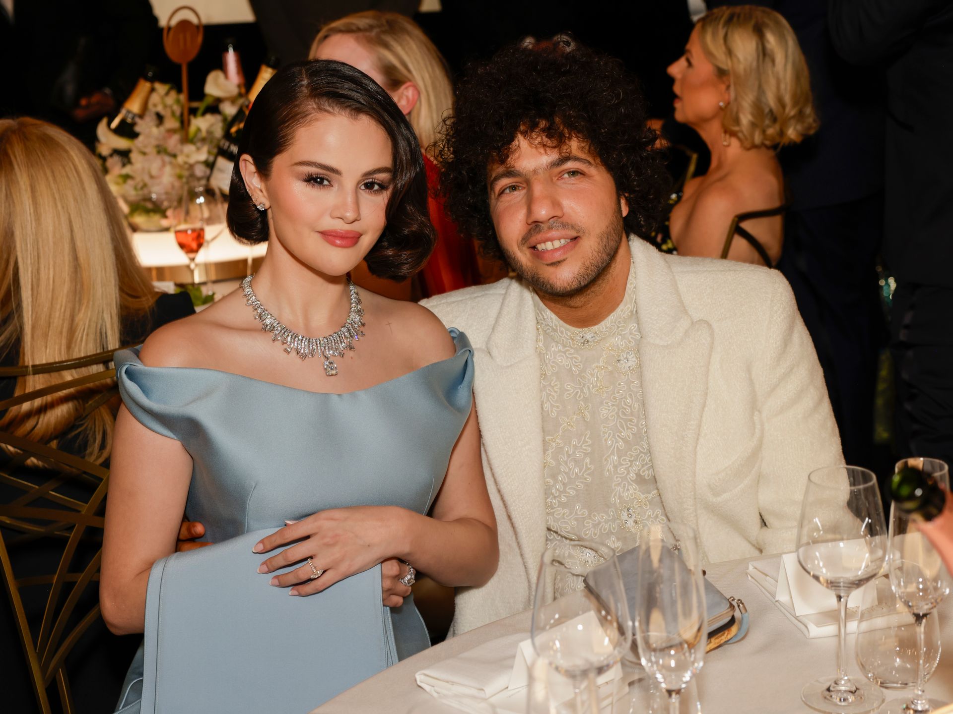 selena gomez rehearsal dinner dress Selena's rehearsal dinner look = iconic. Custom Ralph Lauren sleek, structured, and proof that a blazer dress moment will always serve main-character energy. If you're dreaming up your
