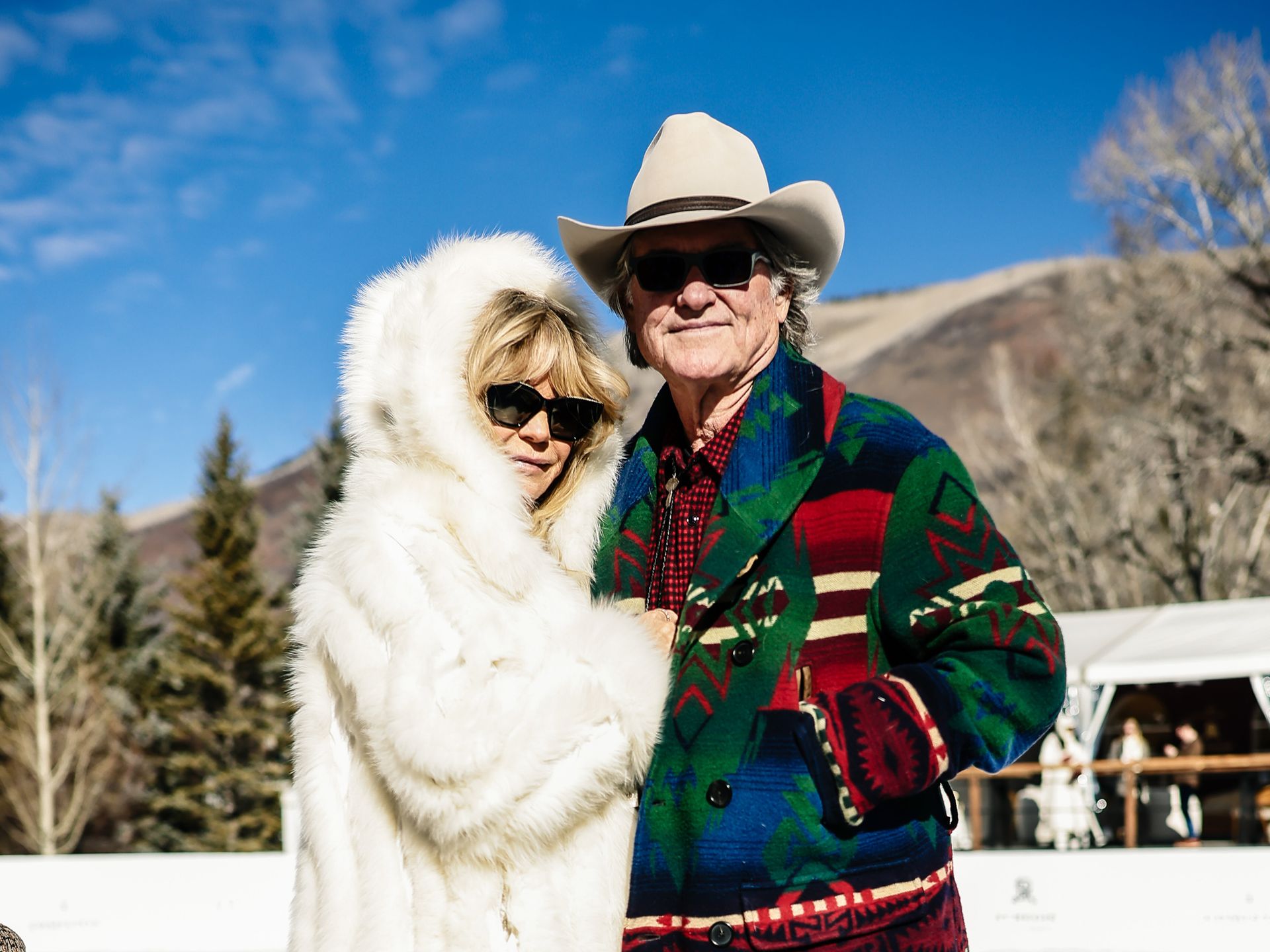 Kurt Russell and Goldie Hawn bring cozy Christmas style to Aspen