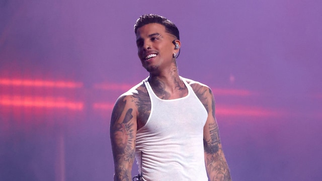Rauw Alejandro performs onstage during the 2024 MTV Video Music Awards at UBS Arena on September 11, 2024, in Elmont, New York.  (Photo by Mike Coppola/Getty Images for MTV)