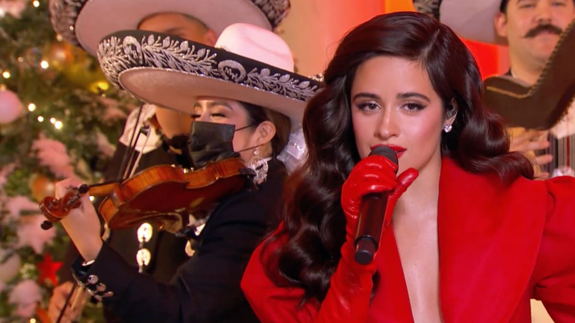 Camila Cabello performs at the White House Christmas special with Mariachi Herencia de México