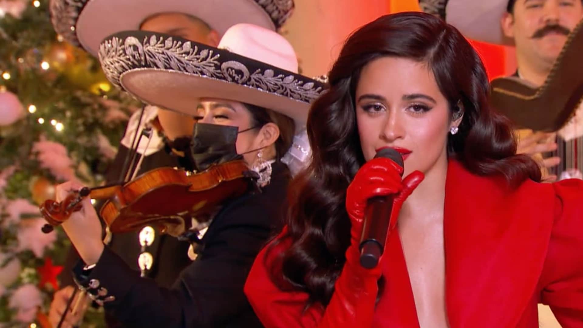 Camila Cabello performs at the White House Christmas special with Mariachi Herencia de Mexico