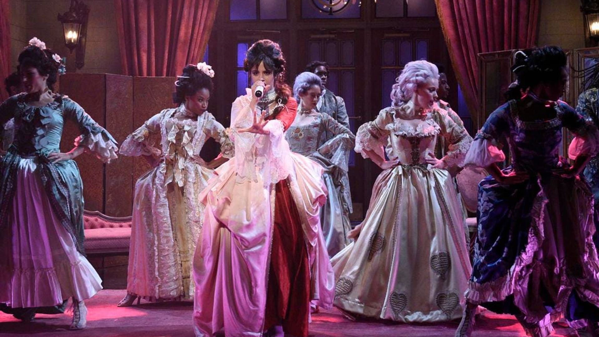 Camila Cabello conquers nerves and channels Marie Antoinette in show-stopping SNL debut