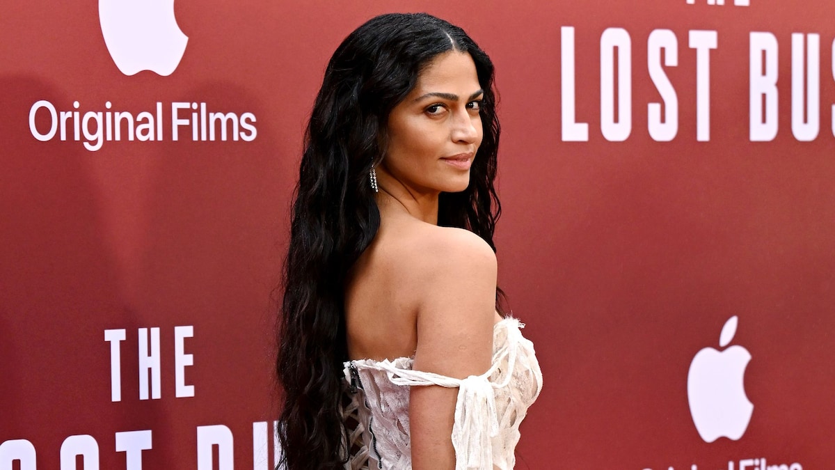 Camila Alves McConaughey poses in romantic lace-and-fringe dress during red carpet moment with Matthew McConaughey