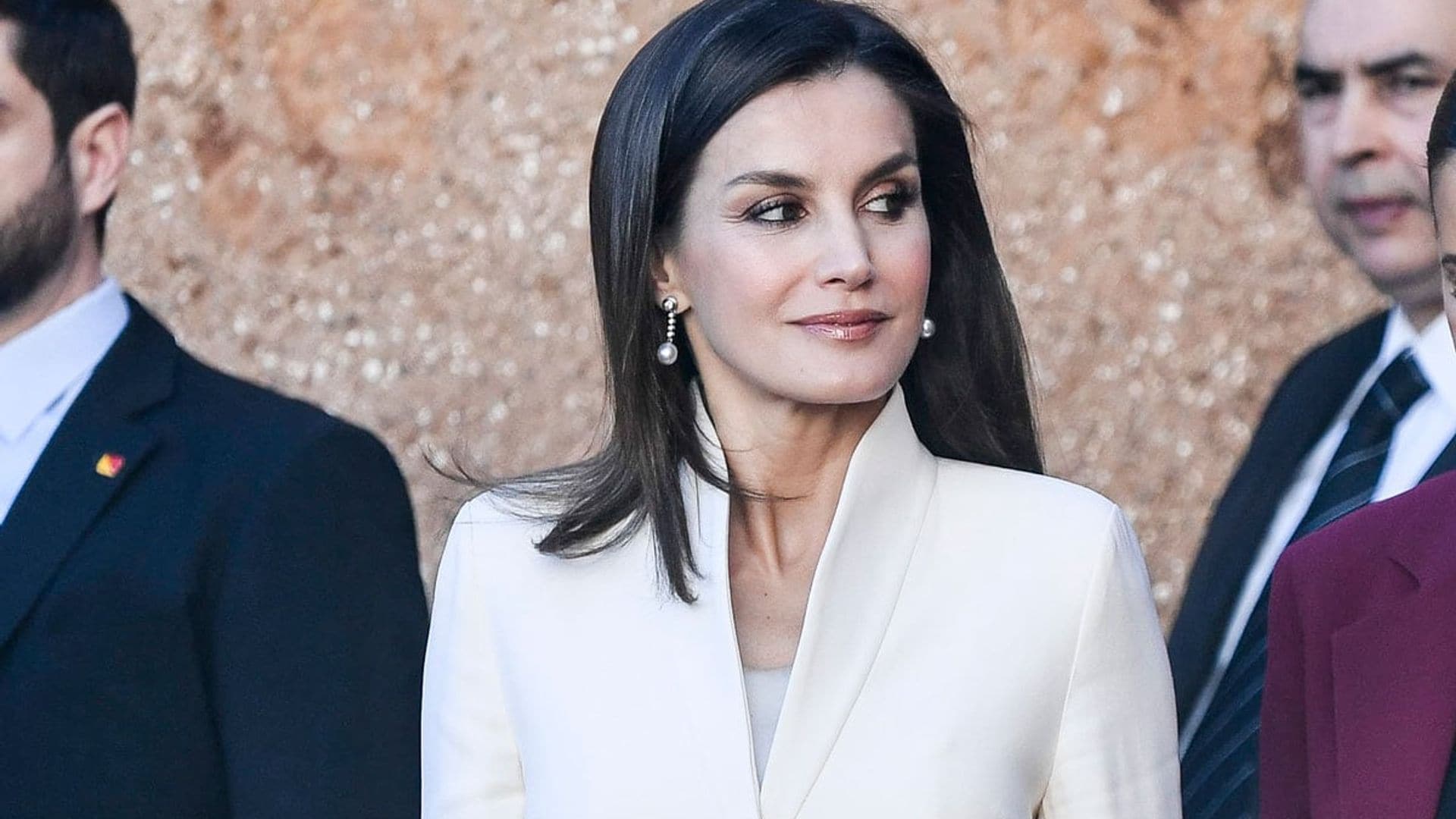 Queen Letizia wears her engagement announcement suit for Valentine's Day - 16 years later!