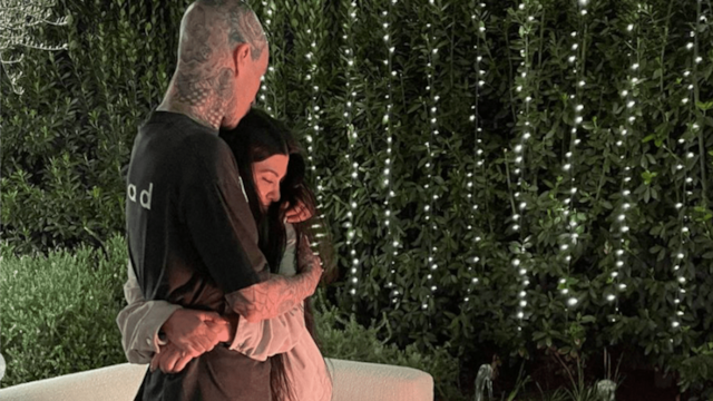 Travis Barker and Kourtney Kardashian in love