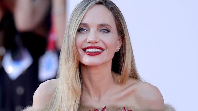ngelina Jolie attends a red carpet for "Maria" during the 81st Venice International Film Festival 