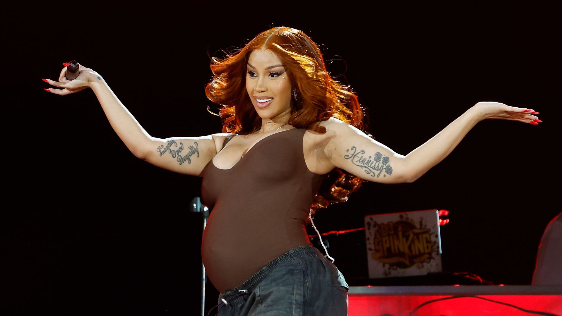 Cardi B debuts as NFL WAGs: Pregnant rap star lights up as Stefon Diggs’ No. 1 Fan