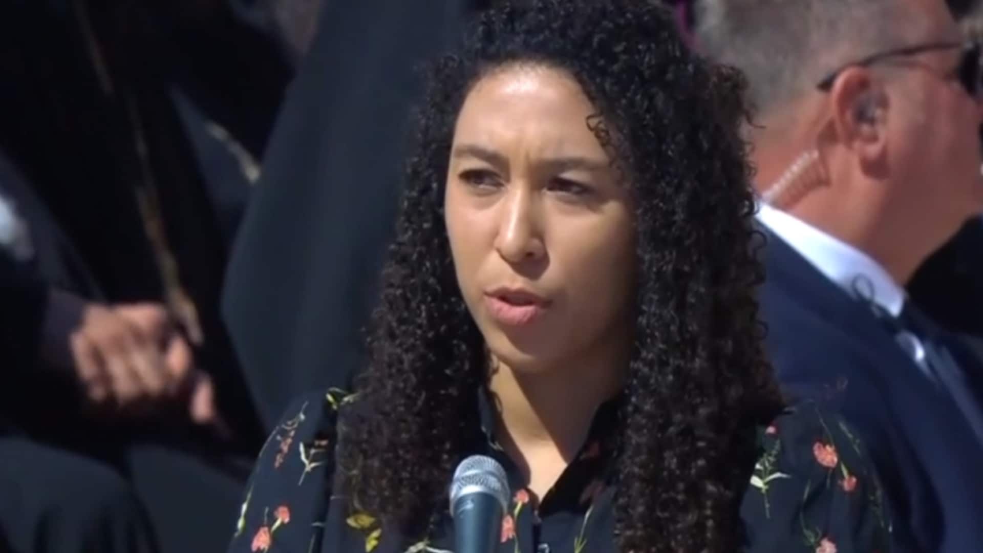 
Kielce Gussie delivers the first reading at Pope Francis' funeral