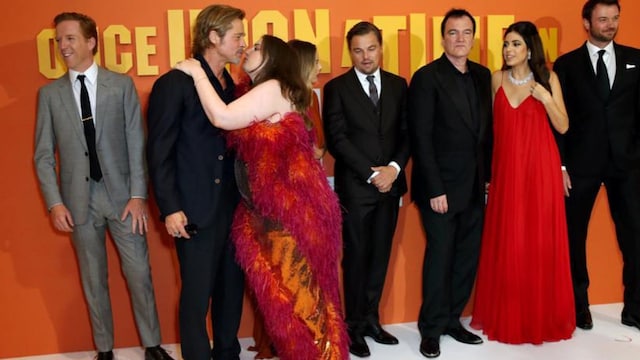 lena dunham, brad pitt once upon a time in hollywood