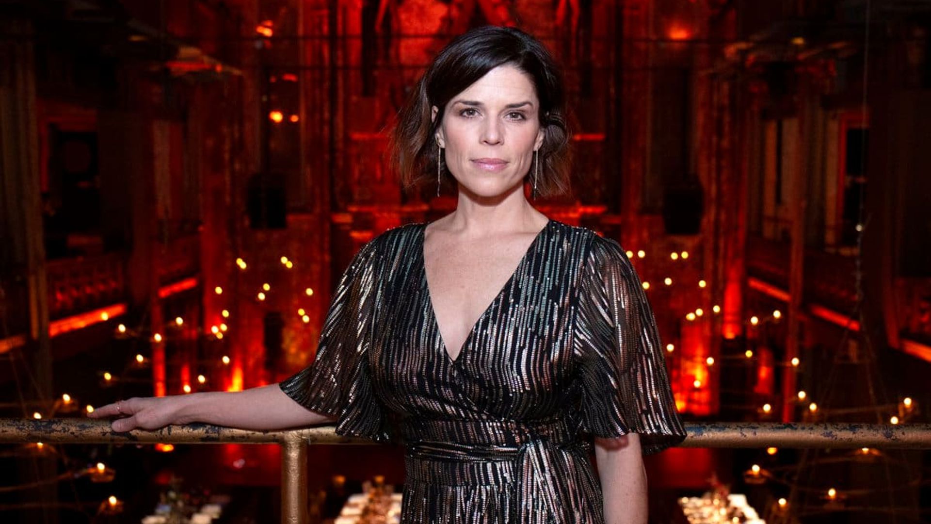 Neve Campbell talks about the time she escaped a bear attack on set