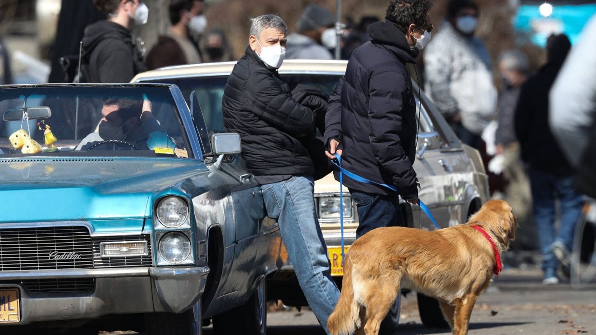 George Clooney directs Ben Affleck on the set of ‘The Tender Bar’ in Boston