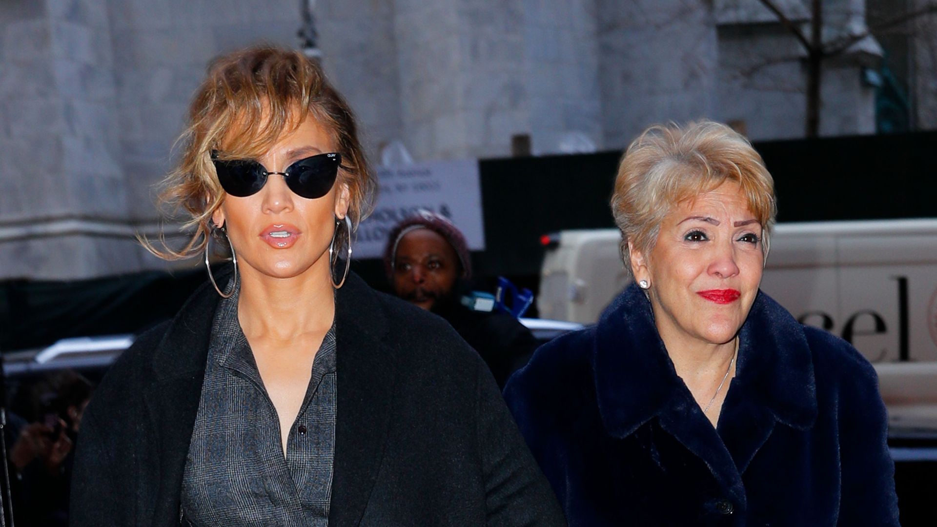  Jennifer Lopez and mom Guadalupe Rodriguez out and about on Guadalupe's birthday on December 12, 2018 in New York City.  (Photo by Jackson Lee/GC Images)