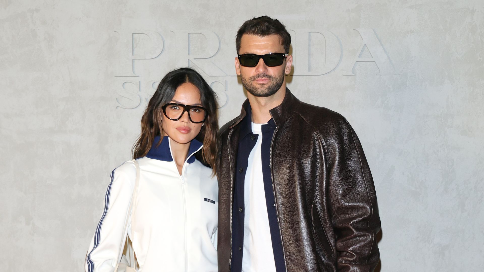 Eiza GonzÃ¡lez and Grigor Dimitrov attend the Prada Spring/Summer 2026 Womenswear Fashion Show on September 25, 2025 in Milan, Italy. (Photo by Vittorio Zunino Celotto/Getty Images for Prada)
