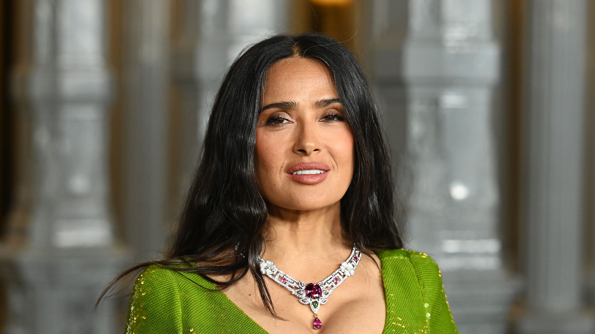 Salma Hayek’s salt-and-pepper hair is the ultimate inspiration for all women