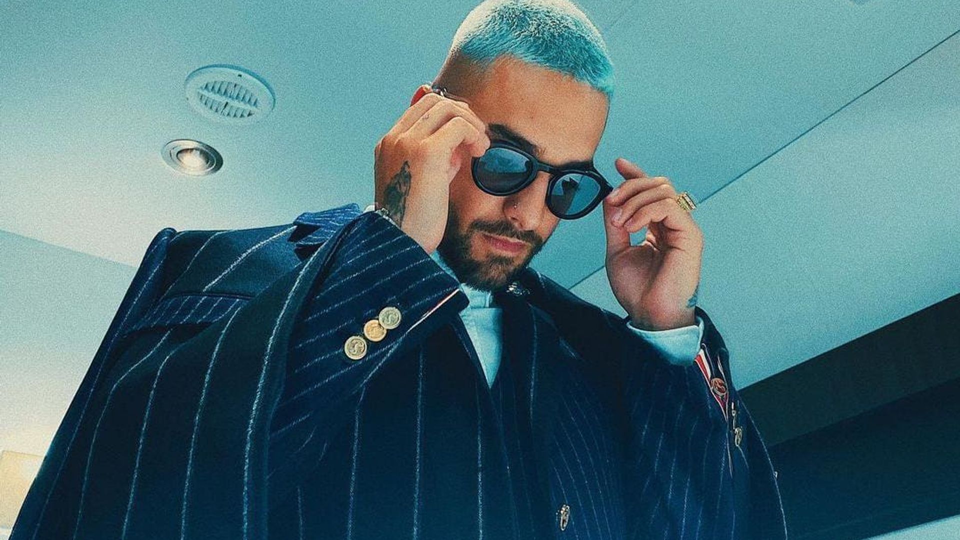 Maluma wears custom Thom Browne for the American Music Awards