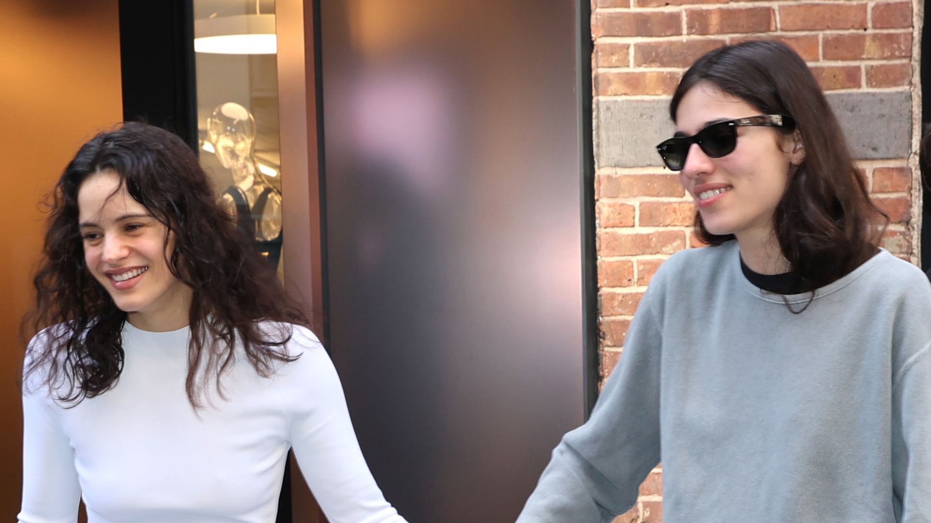 Rosalia and Loli Bahia are seen leaving her New York City Hotel with Loli Bahia en route to perform a concert at Madison Square Garden in Midtown, Manhattan