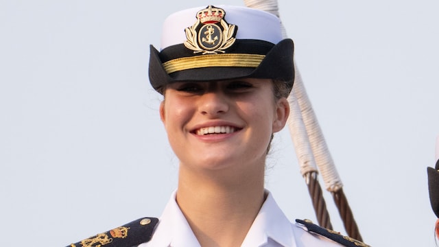 Princess Leonor of Spain arrives on board the training ship Juan Sebastian de Elcano on June 04, 2025 in New York City. 