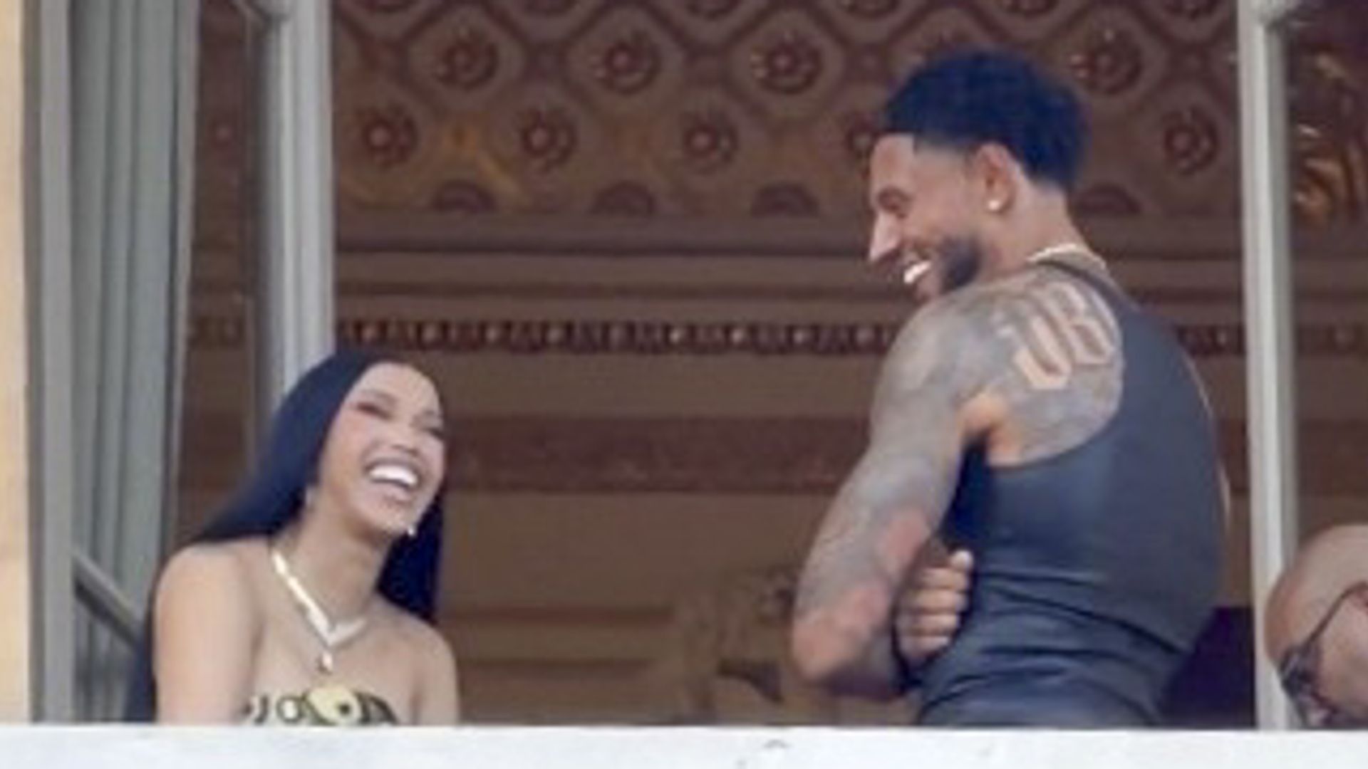Rapper and singer Cardi B is spotted with Nigerian soccer goalkeeper sharing a conversation and smiles together in Paris, fueling rumors of a possible new romantic relationship.