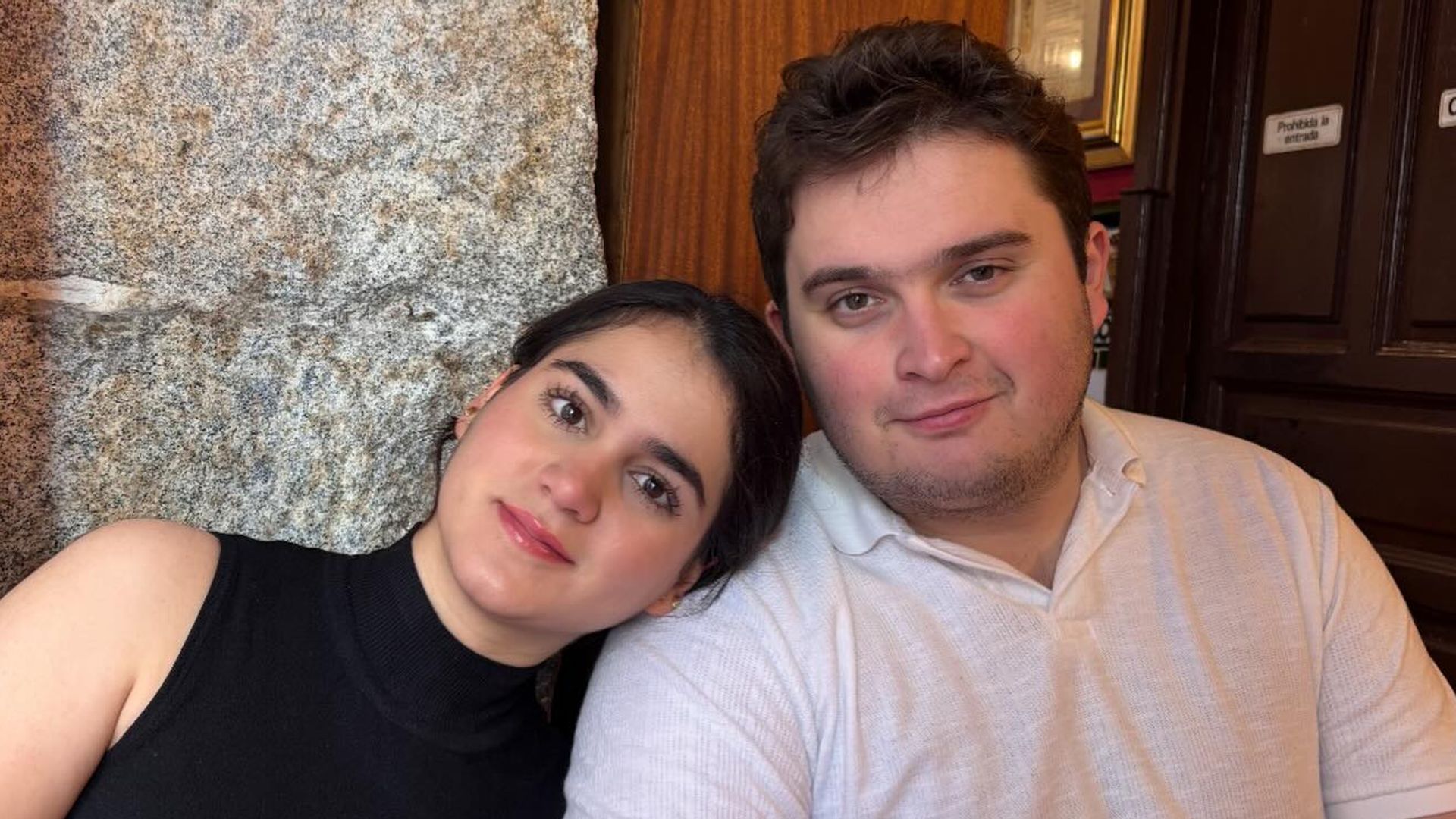 The pair met on a dating app