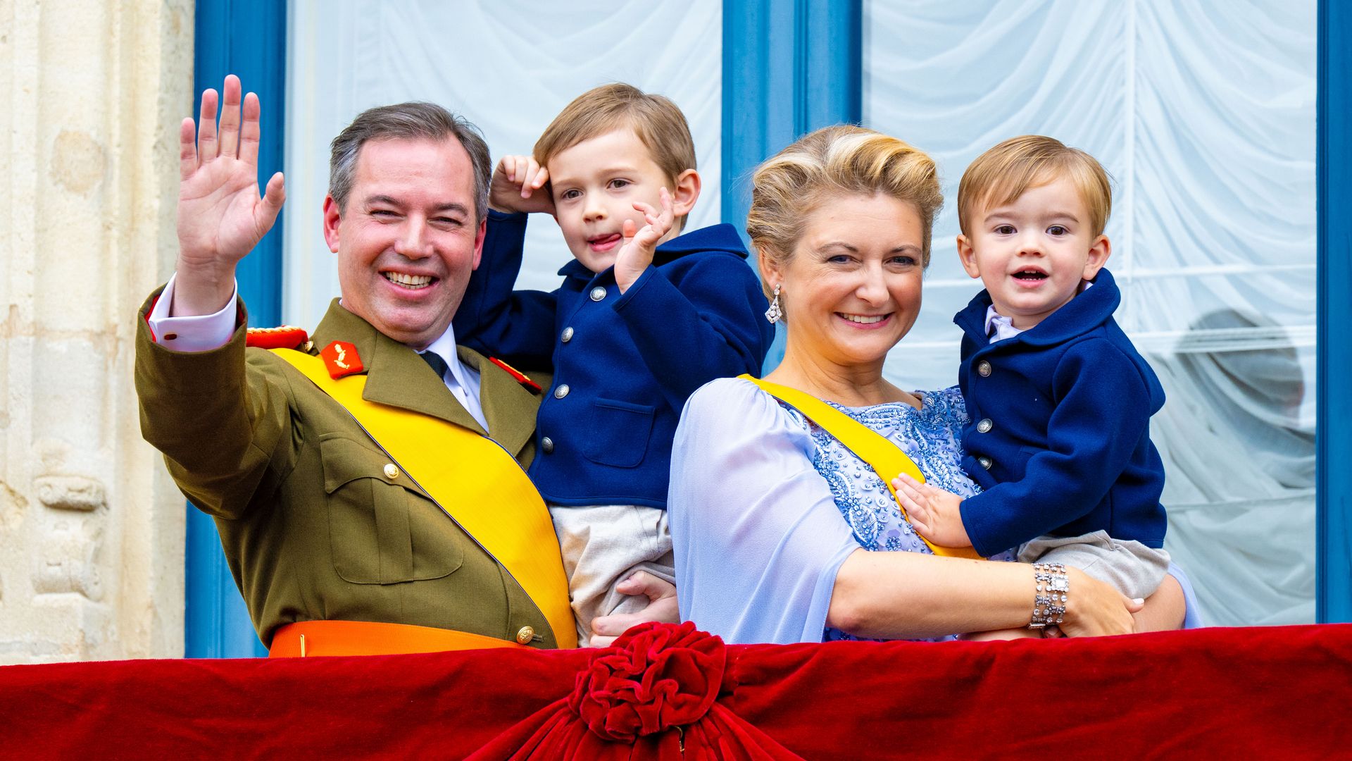 Grand Duke Guillaume, the new Grand Duke of Luxembourg after abdication by Prince Charles steals the show as dad ascends the throne