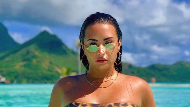 Demi Lovato on vacation in Bora Bora