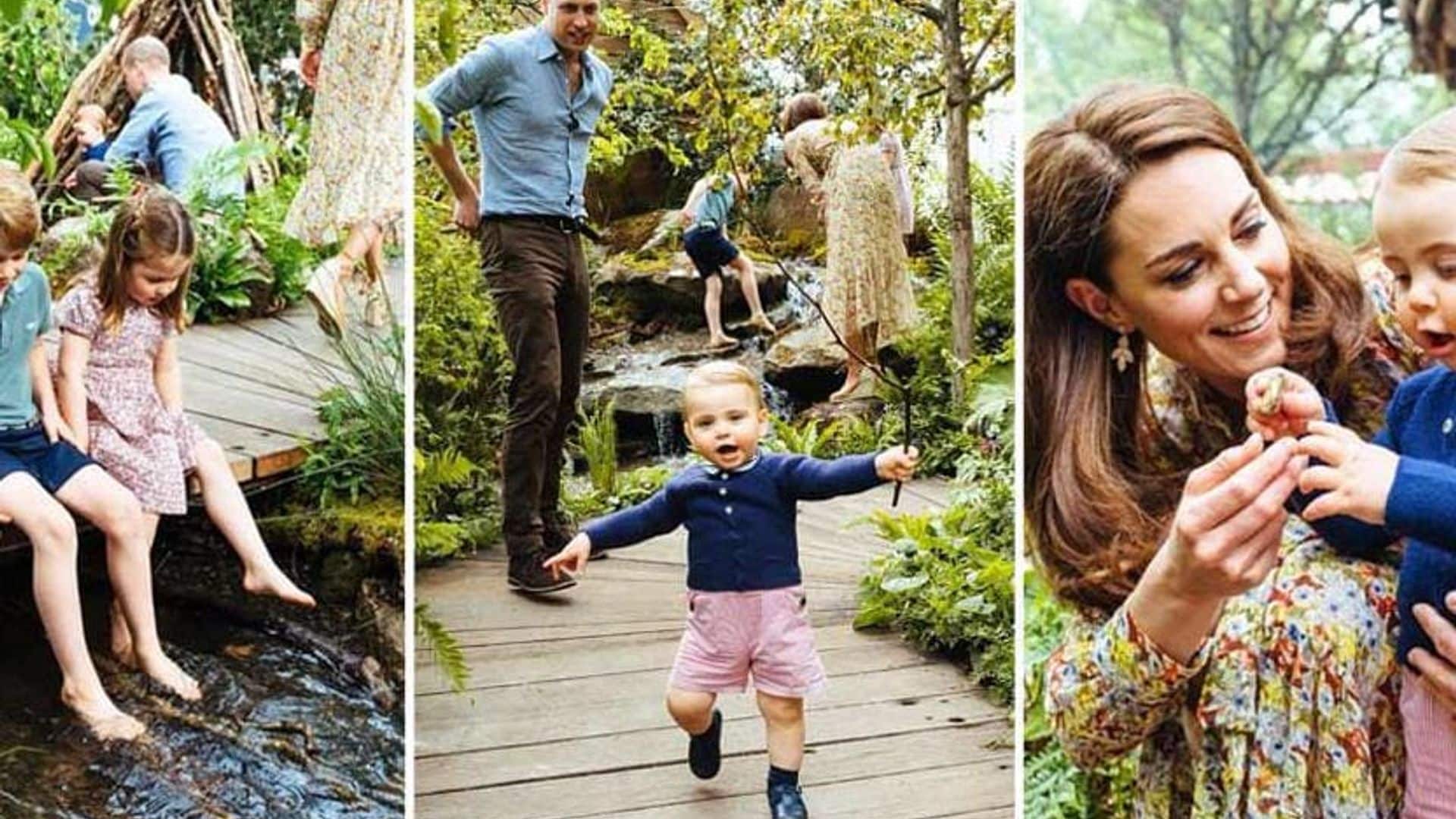 He's walking! Prince Louis races around mom Kate Middleton's designer garden with George and Charlotte