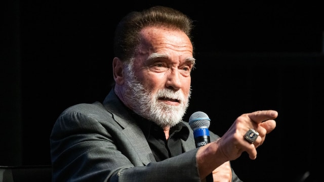 Arnold Schwarzenegger at the Aspen Institute Planet Summit at the University of Southern California in 2025