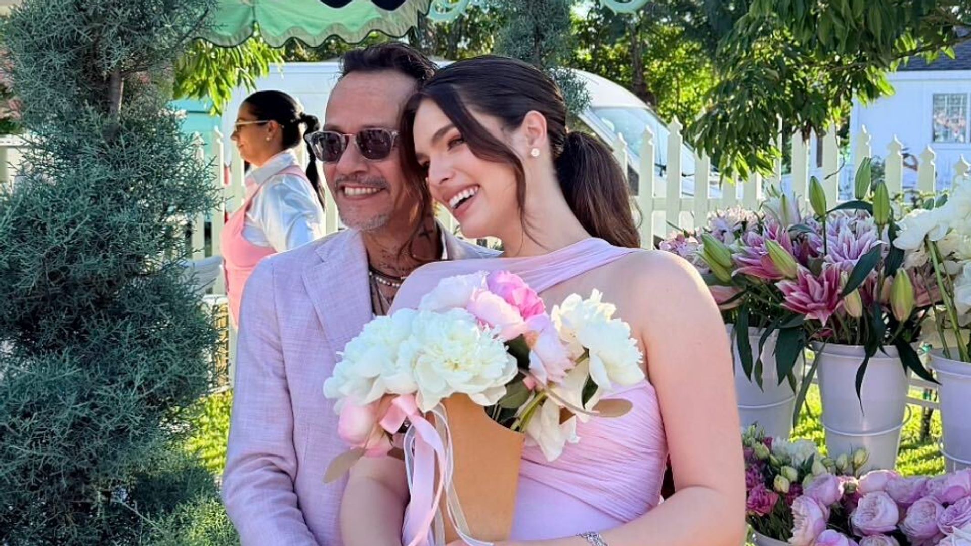 Nadia Ferreira and Marc Anthony’s enchanting garden baby shower ahead of their baby girl’s arrival