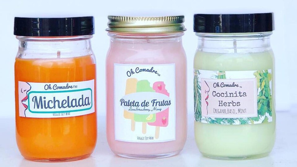 Scented candles by Oh Comadre feature iconic Latino scents