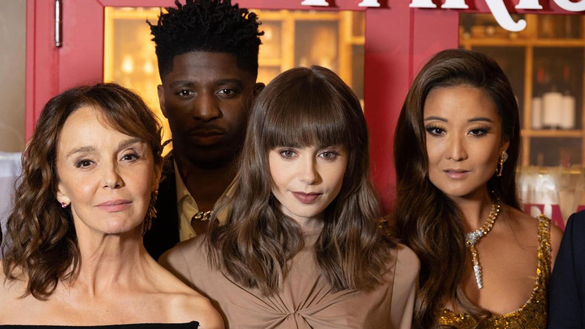 Lily Collins and the cast of Netflix’s ‘Emily in Paris’ gathered in France to premiere the new season