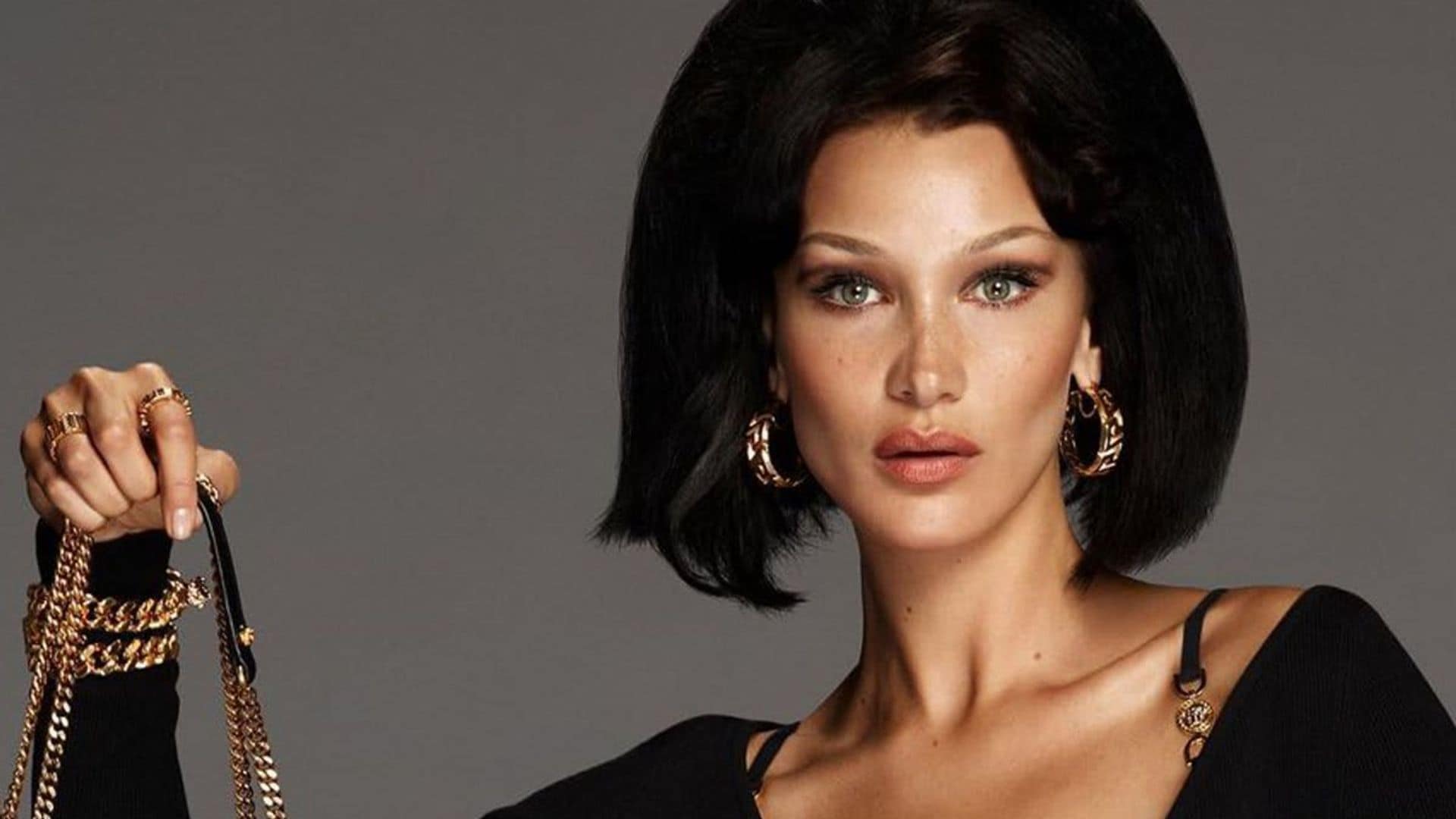 Bella Hadid puts her abs on display in new Versace ‘22 campaign