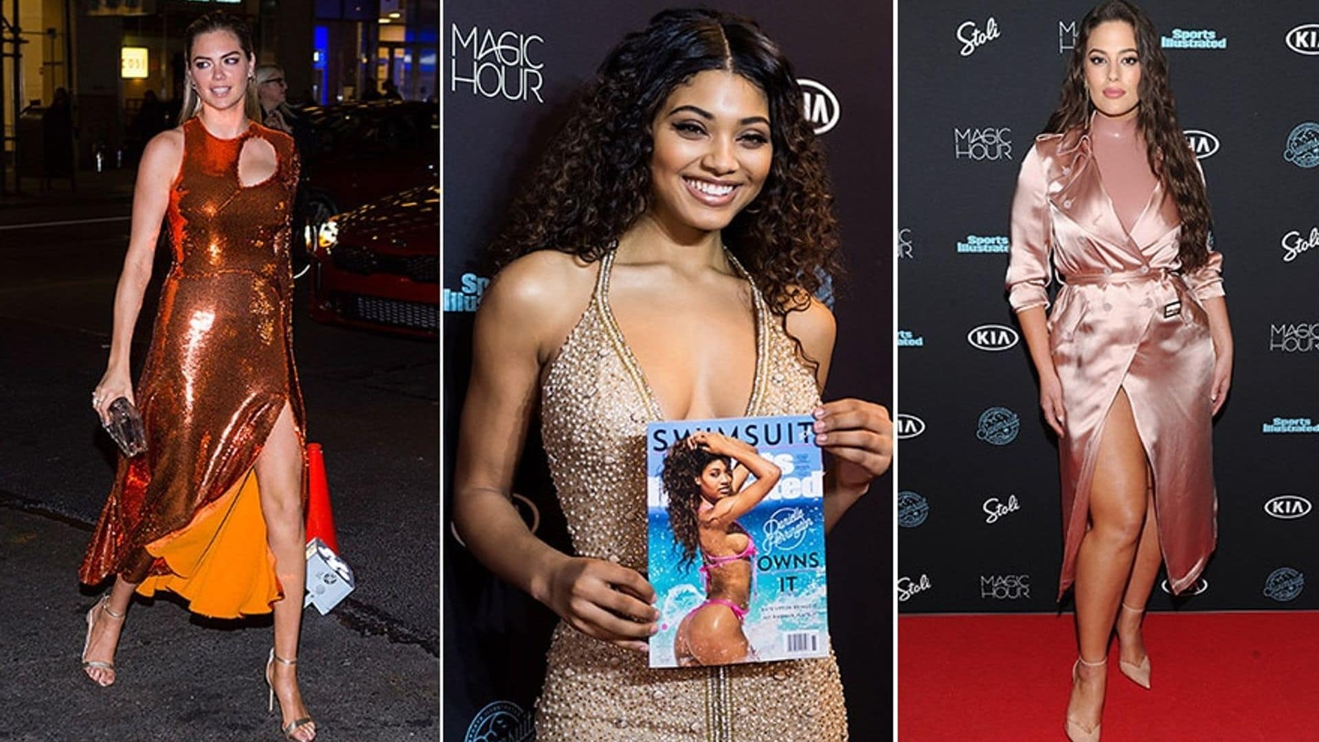 Cover girl Danielle Herrington leads the sizzling guest list at the Sports Illustrated Swimsuit launch party