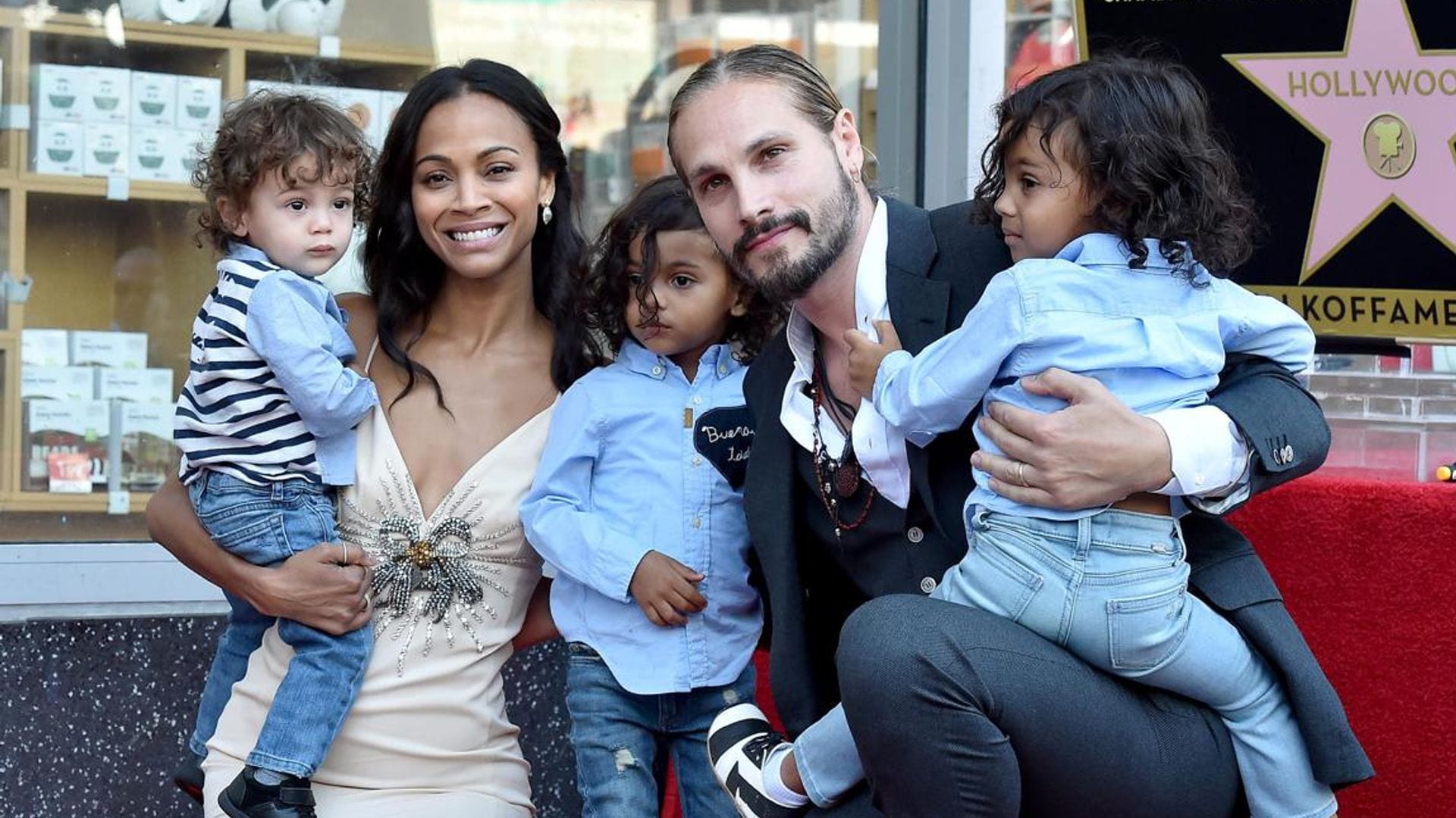 Zoe Saldana’s sweetest mom moments with her three boys