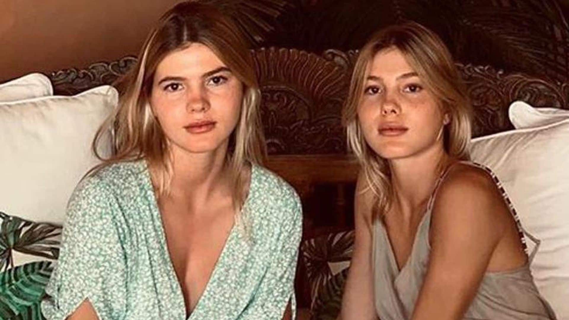 Iglesias twins Cristina and Victoria show off their luxe fashion skills in Ibiza