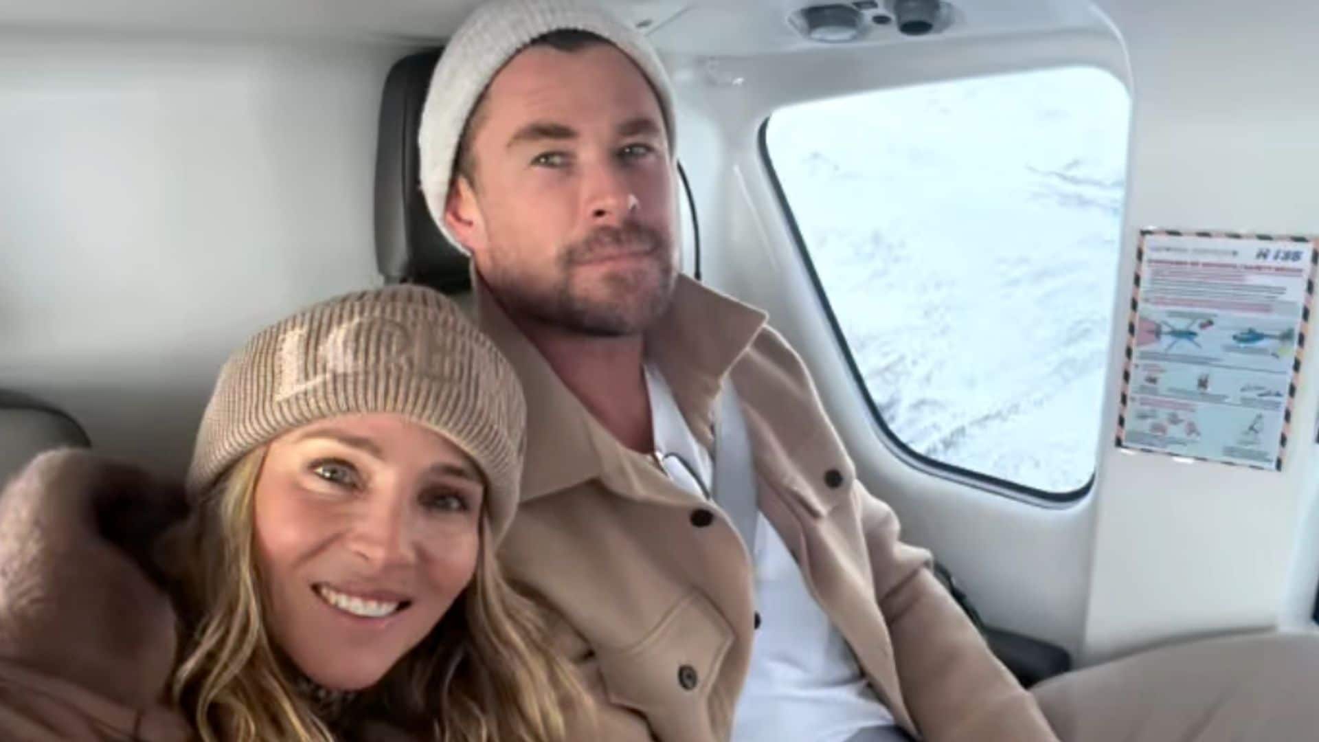 Inside Chris Hemsworth and Elsa Pataky’s alpine family vacation: Impressive ski tricks by their kids
