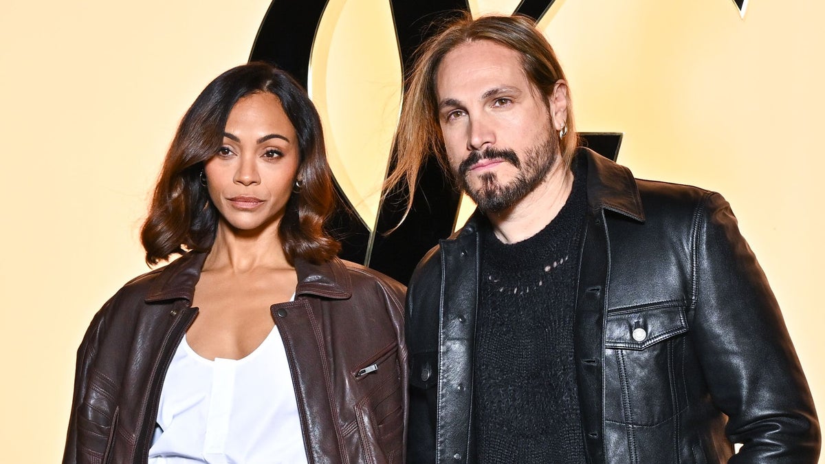 Zoe Saldaña wears sky-high platform heels in Paris and shares sweet moment with Marco Perego