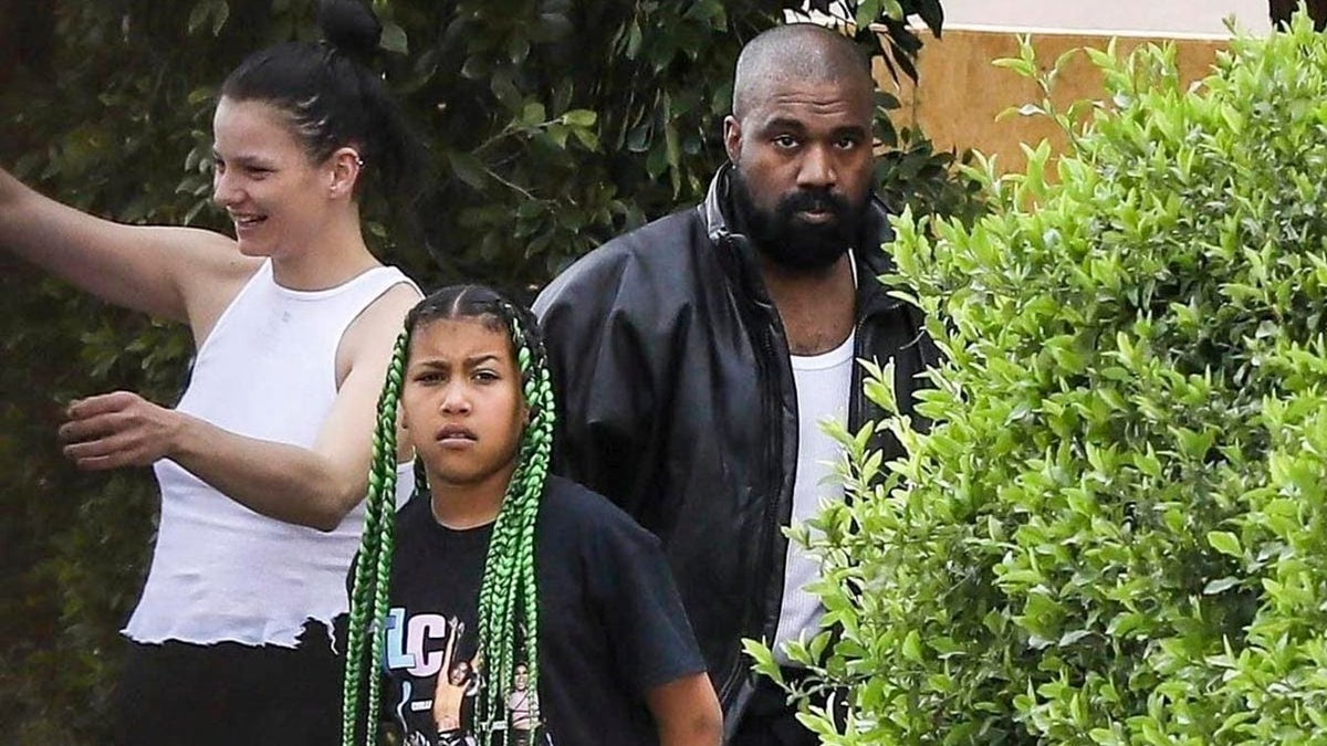 North West goes to church with Ye and his 'wife' Bianca Censori