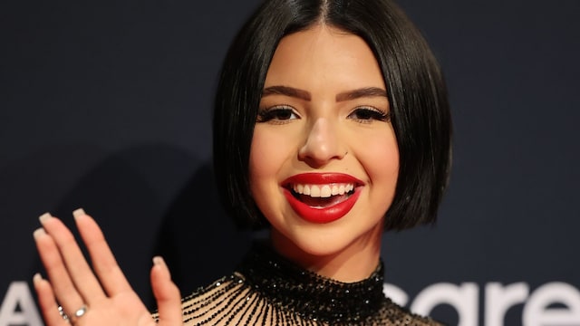  Angela Aguilar poses during the red carpet for the 11th edition of Premios Platino at Xcaret on April 20, 2024 in Riviera Maya, Mexico.  (Photo by Hector Vivas/Getty Images)