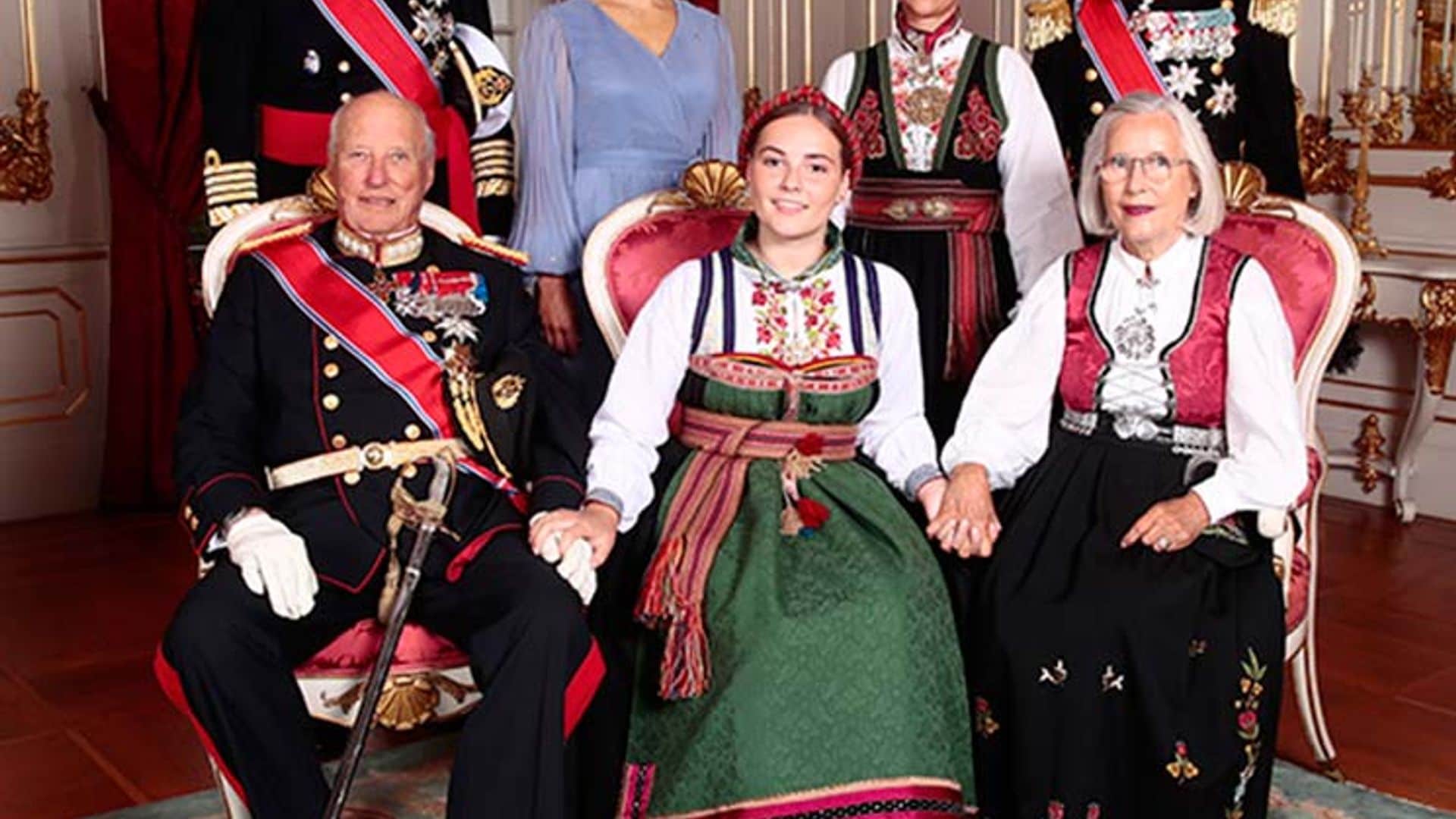 King Felipe leads guests at the confirmation of his royal goddaughter