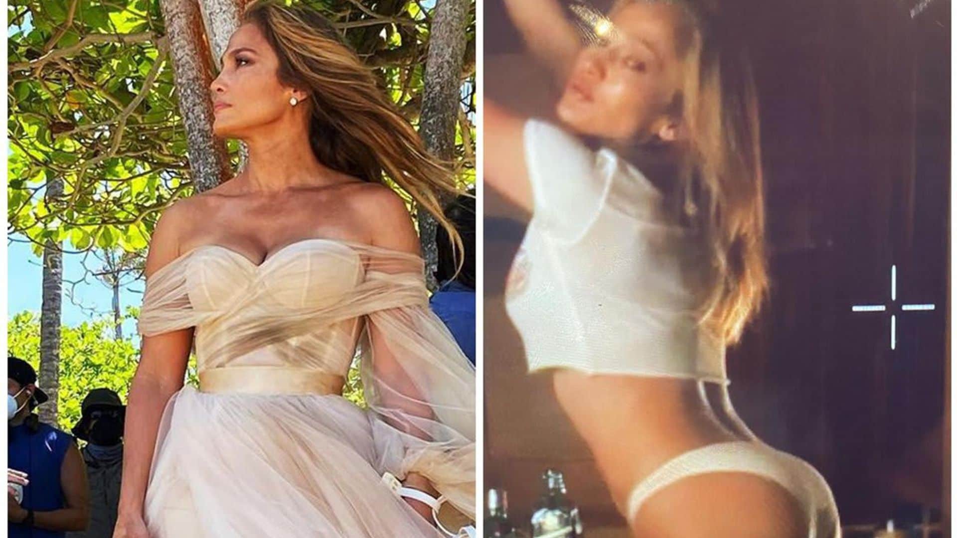 Jennifer Lopez strips down and dons gown in new ‘Shotgun Wedding’ photos