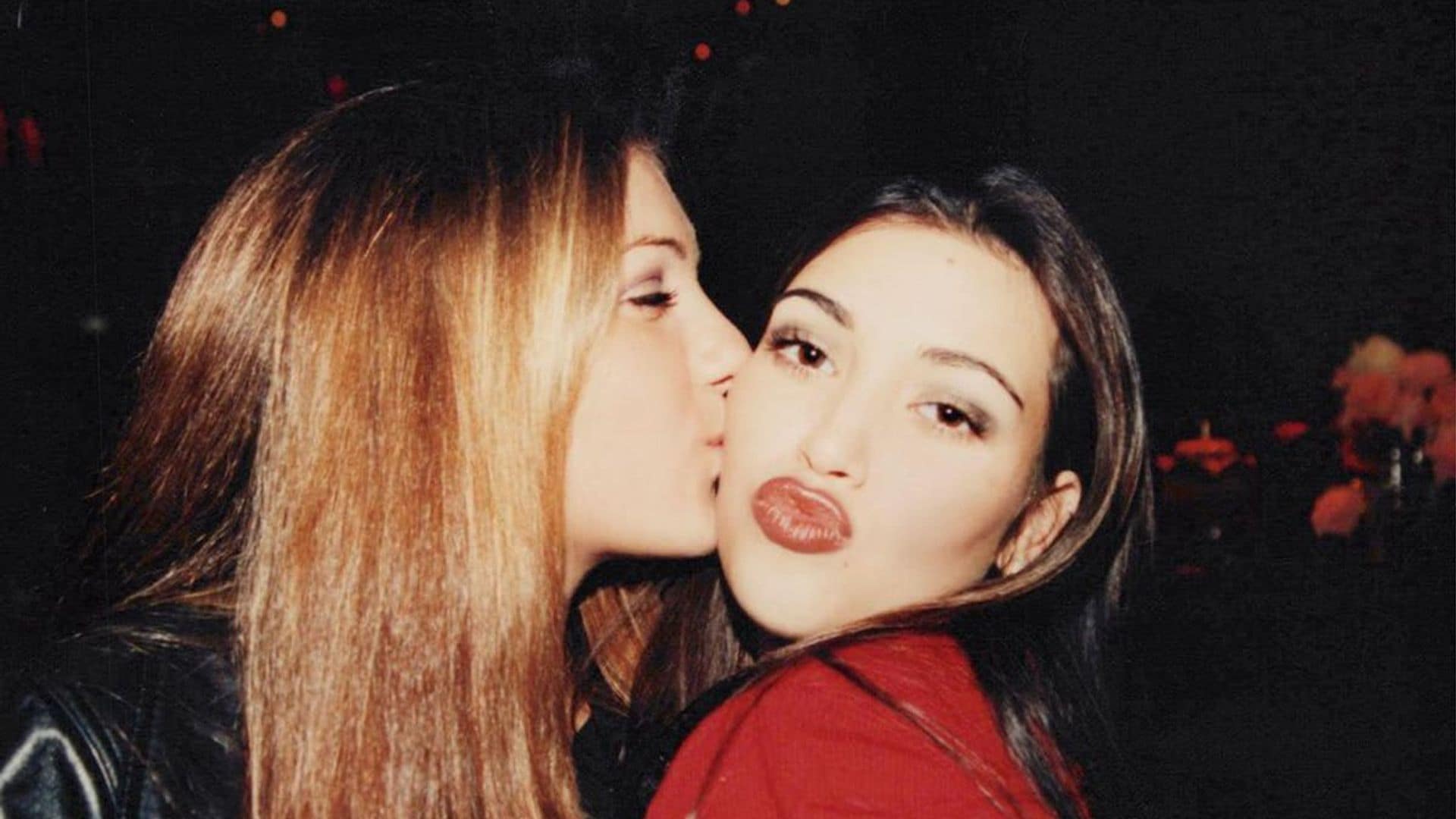 Kim Kardashian shares epic then and now with elemmfor National Best Friend Day