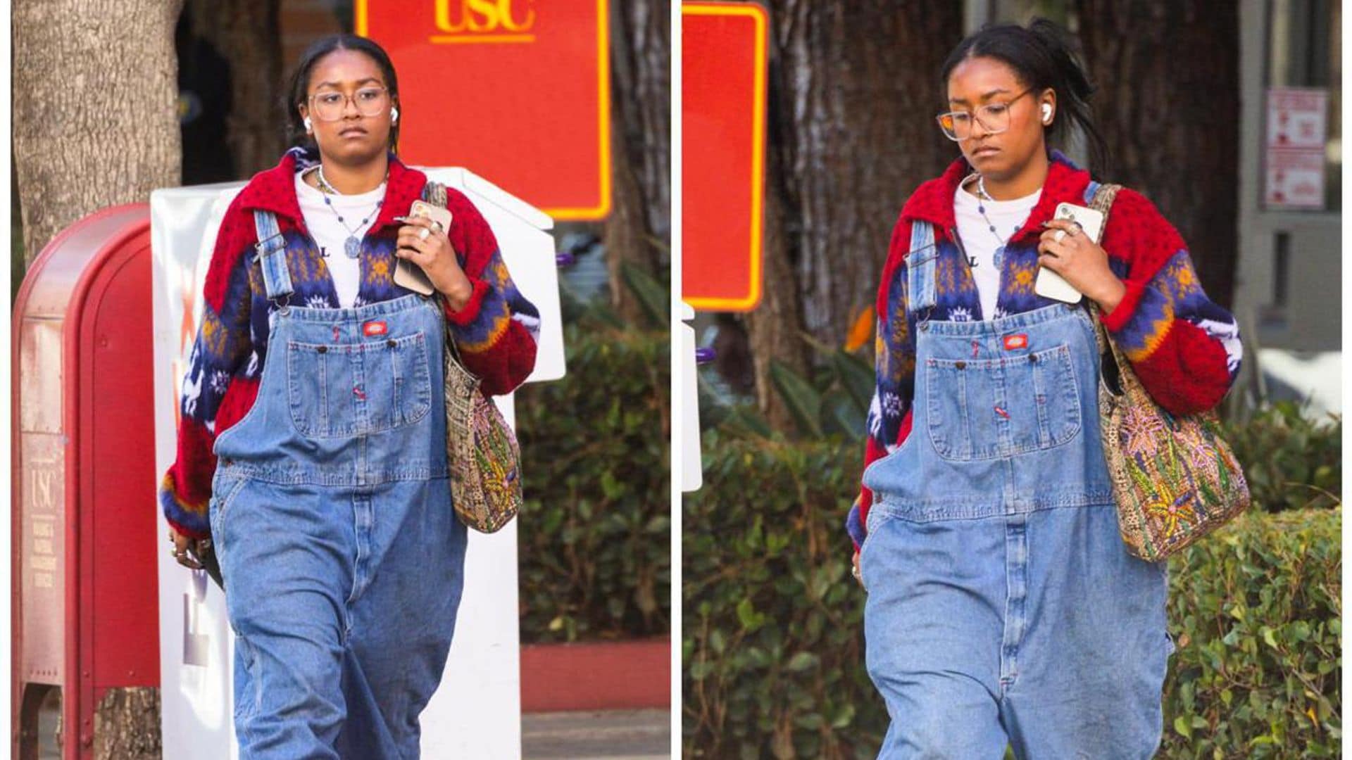 Sasha Obama looks cool and very ‘90s in her college outfit