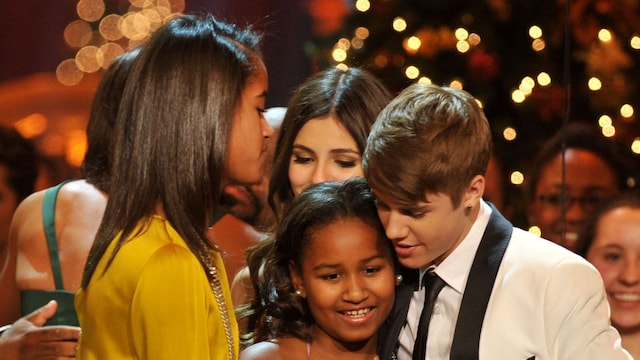 Malia, Sasha and Justin