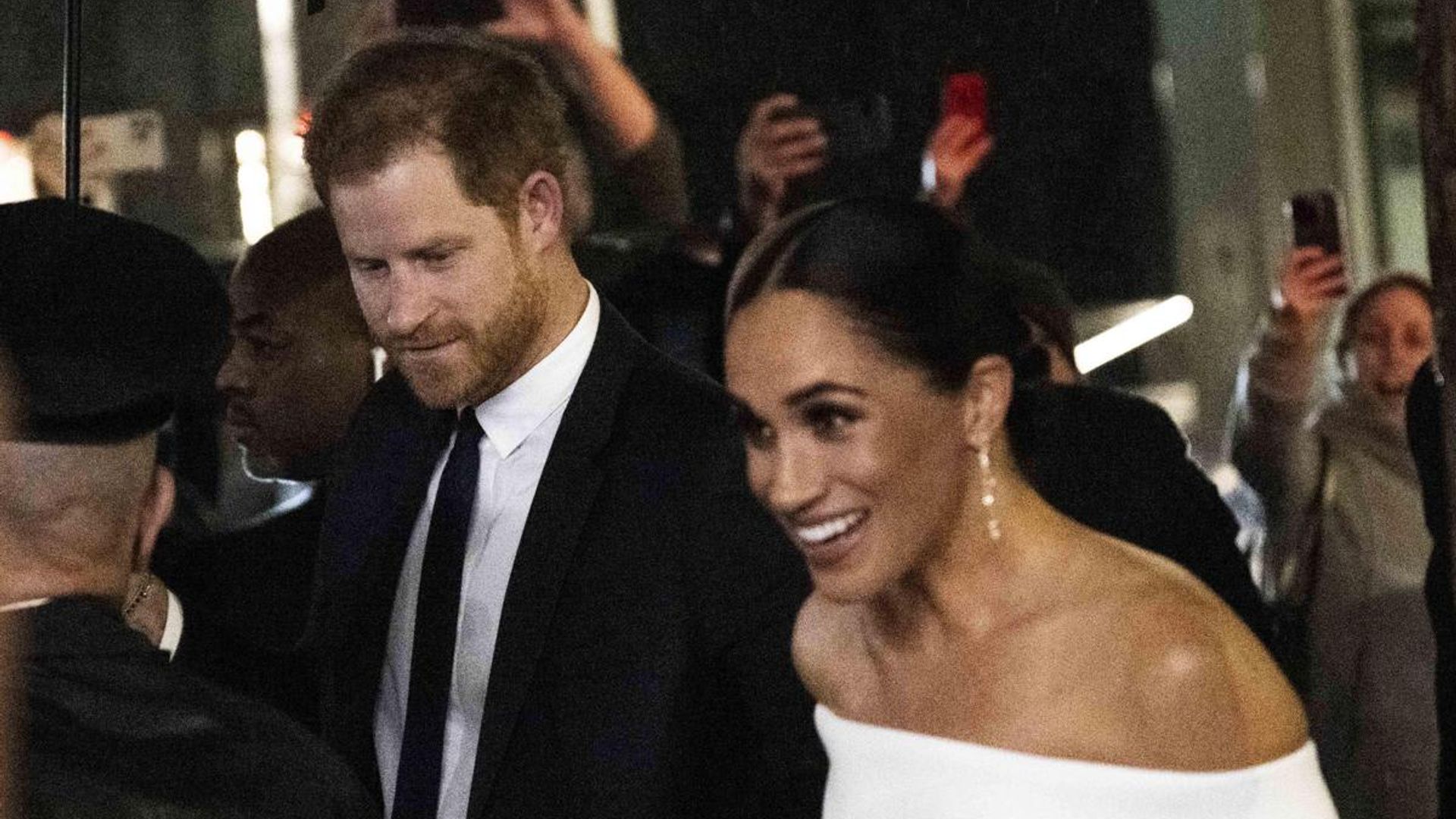 Meghan Markle and Prince Harry spotted out smiling following report of eviction