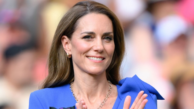 Catherine, Princess of Wales attends day fourteen of the Wimbledon Tennis Championships at the All England Lawn Tennis and Croquet Club on July 13, 2025 in London, England. 