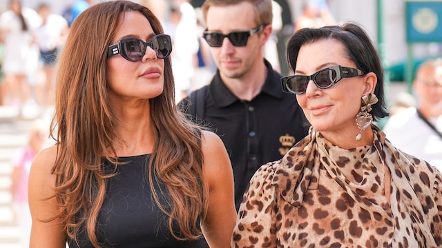 VENICE, ITALY - JUNE 27: KhloÃ© Kardashian and Kris Jenner go for a walk in the city ahead the Jeff Bezos and Lauren Sanchez Wedding on June 27, 2025 in Venice, Italy. (Photo by Andrea Cremascoli/GC Images)