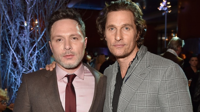 Nic Pizzolatto and Matthew McConaughey attend the HBO premiere of True Detective Season 3