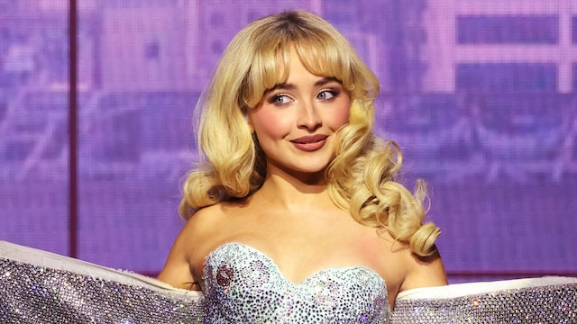 Sabrina Carpenter starts new era in micro Daisy Dukes and baby blue heels