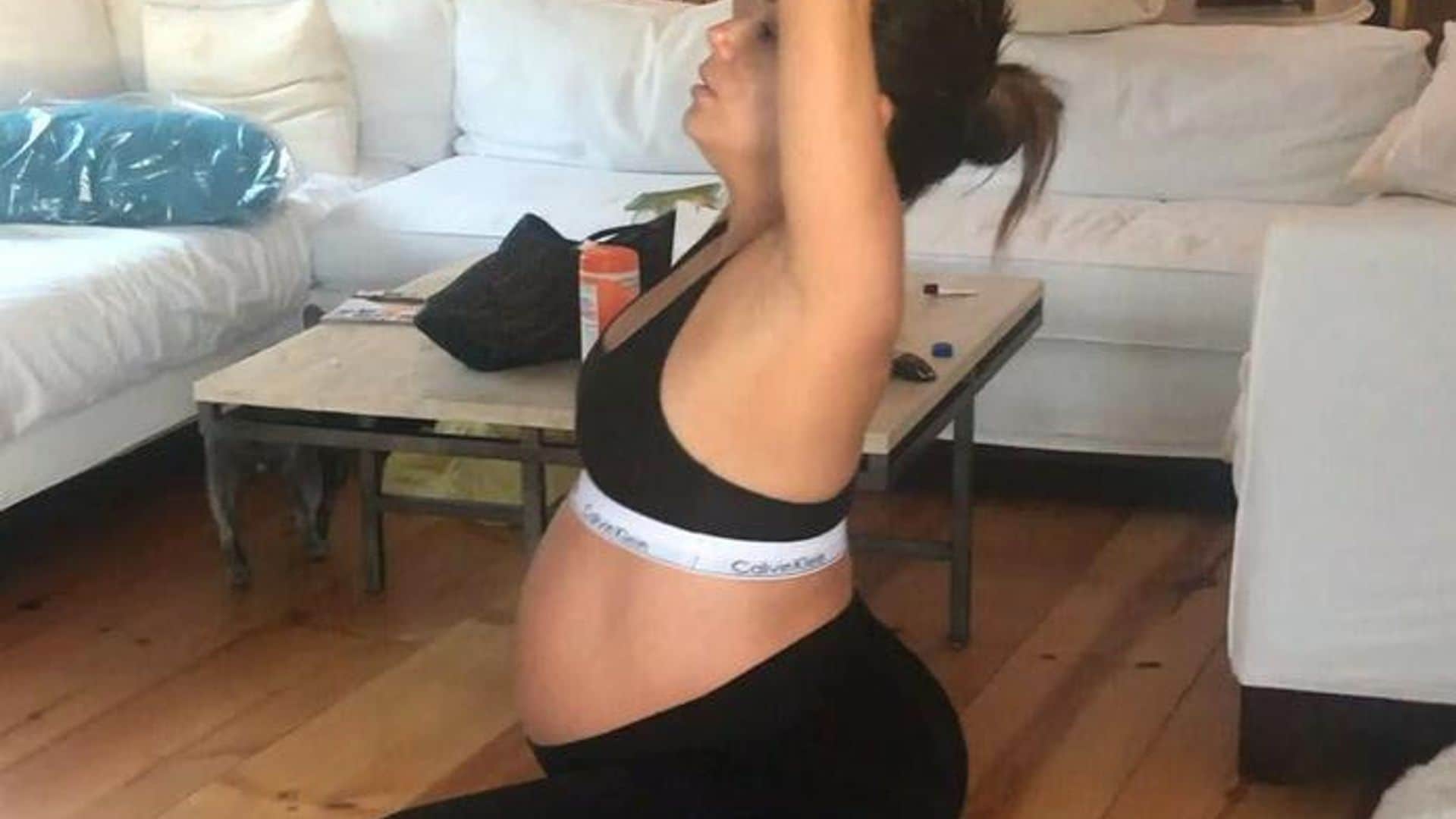 Eva Longoria and her baby bump do yoga in inspiring throwback video